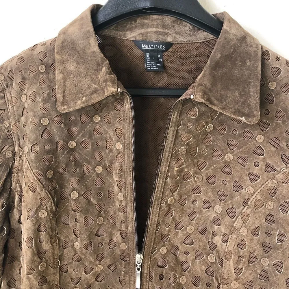 Multiples Leather Jacket Size L - Picture 2 of 7